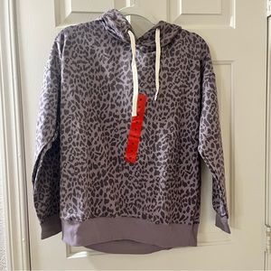 Purple cheetah print hoodie